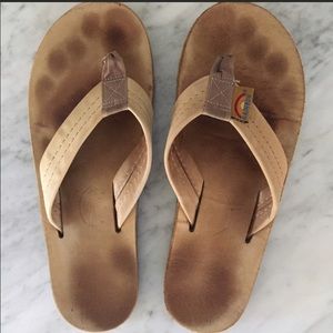 Rainbow flip flops.🌈